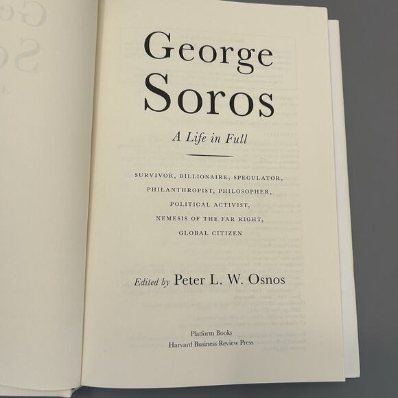 George Soros : A Life in Full by Peter L. W. Osnos (2022, Hardcover) - Picture 5 of 5